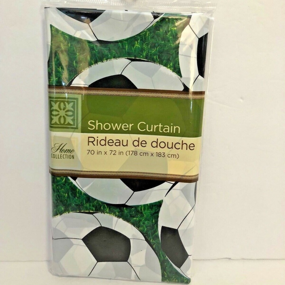 NIP Home Collection Shower Curtain 70 x 72 Soccer